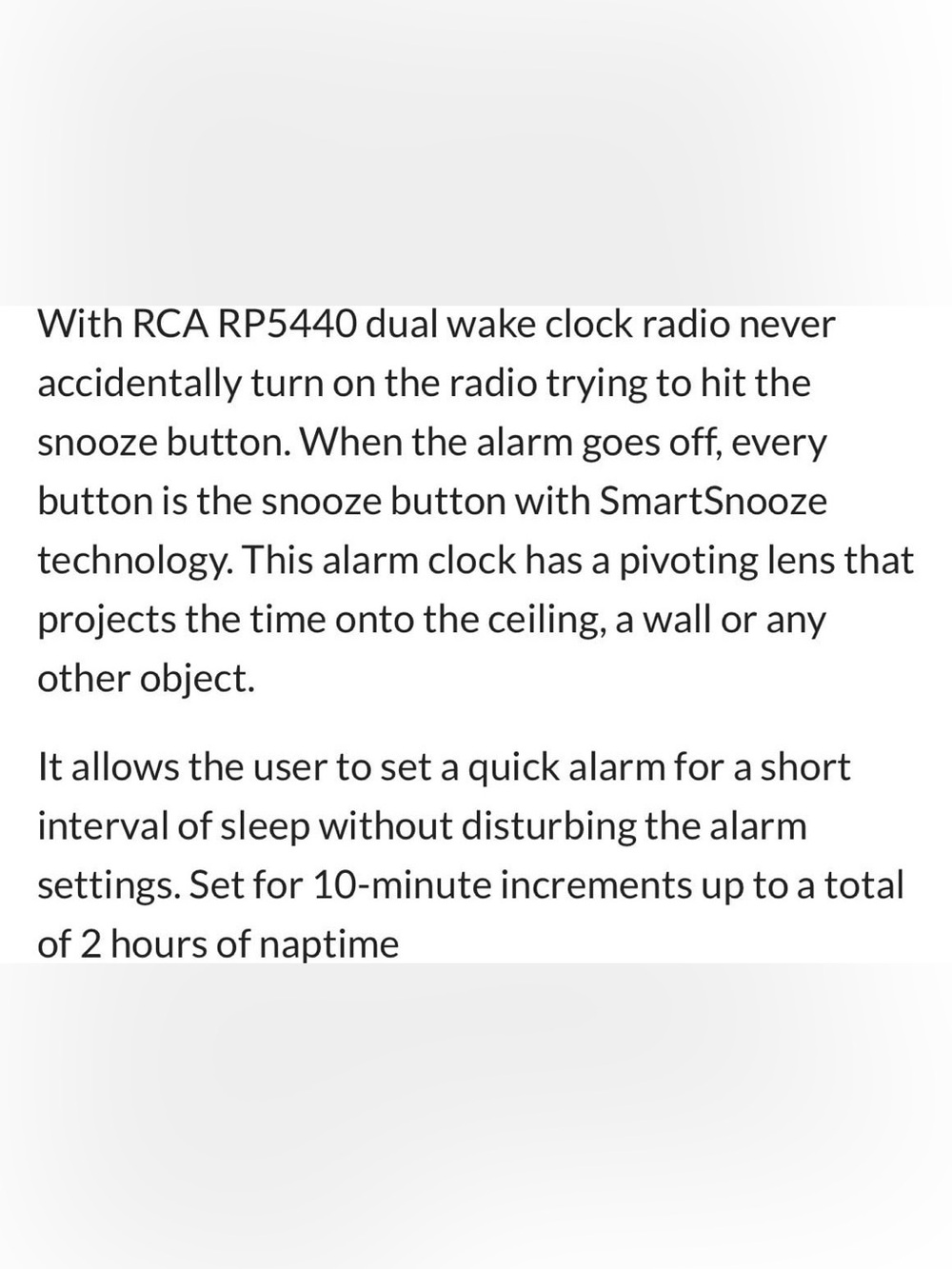 Preowned 2011 Refurbished RCA Digital Projection Alarm Clock Radio - Silver . - Picture 2 of 14